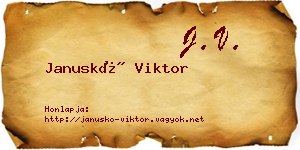 Januskó Viktor névjegykártya